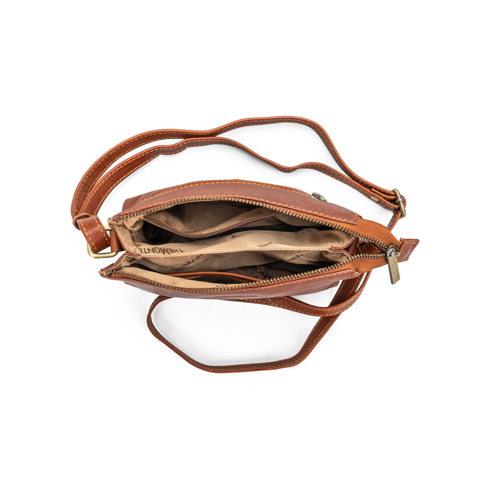 Clutch veske i skinn - Cognac