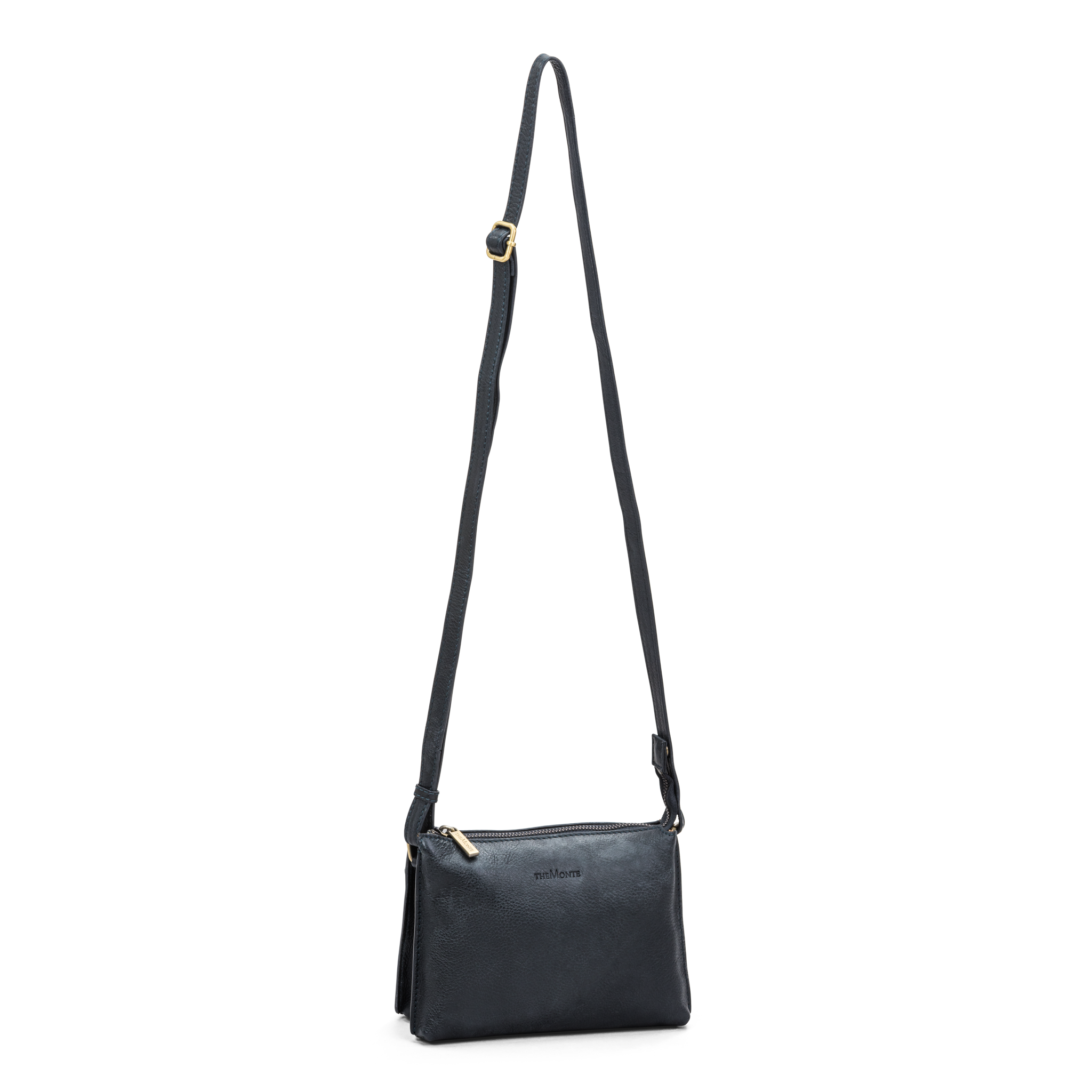 Clutch veske i skinn - Marine