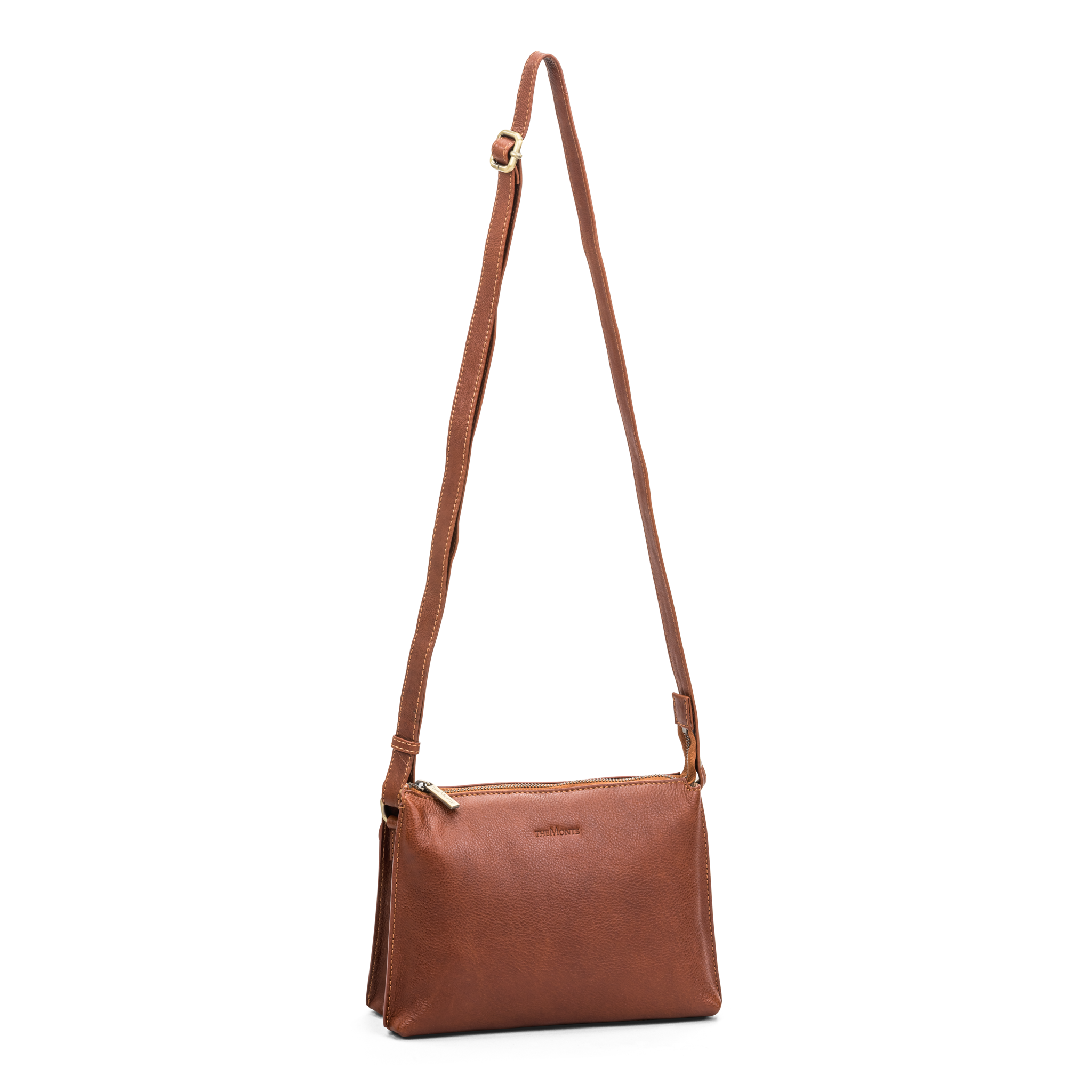 Clutch veske i skinn - Cognac