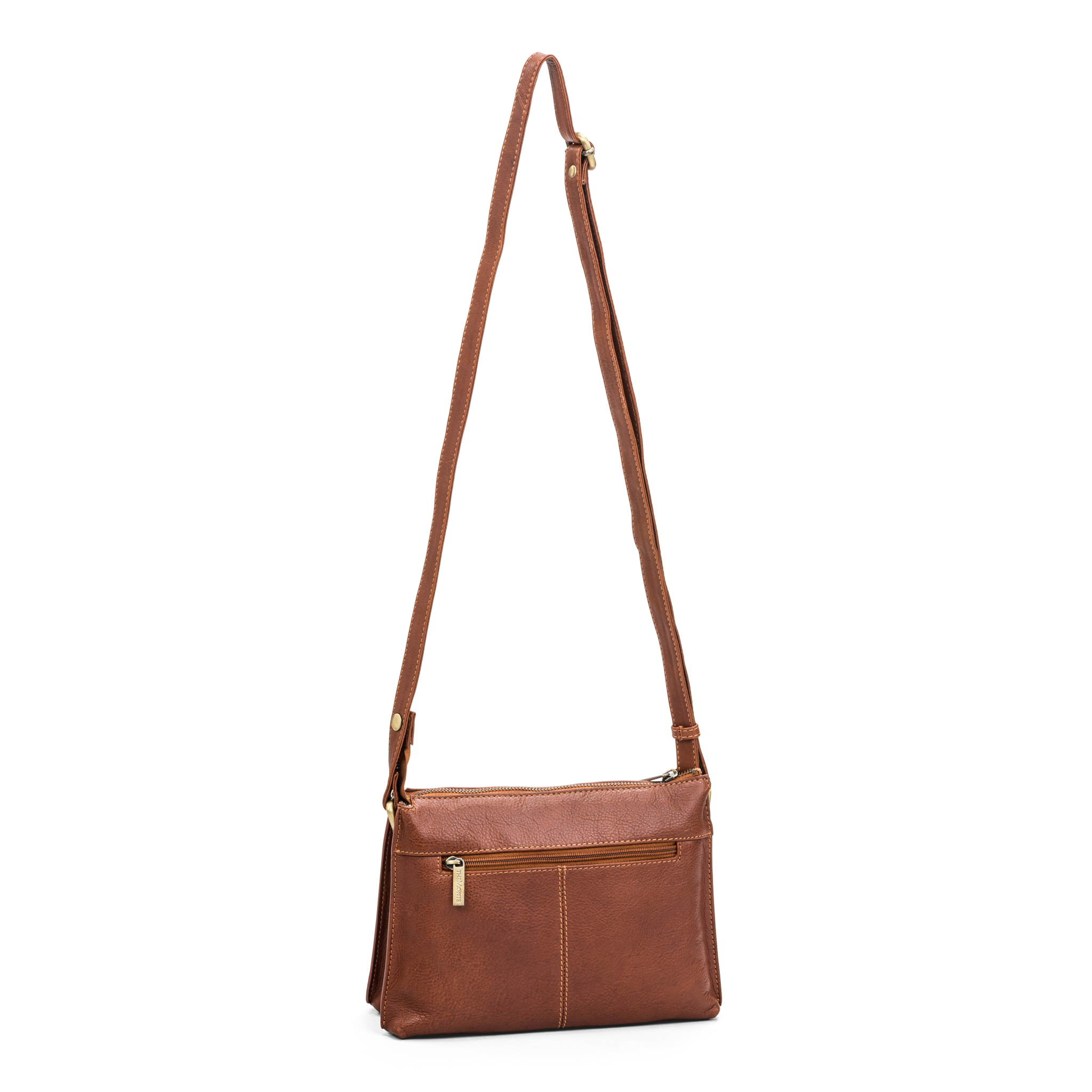 Clutch veske i skinn - Cognac
