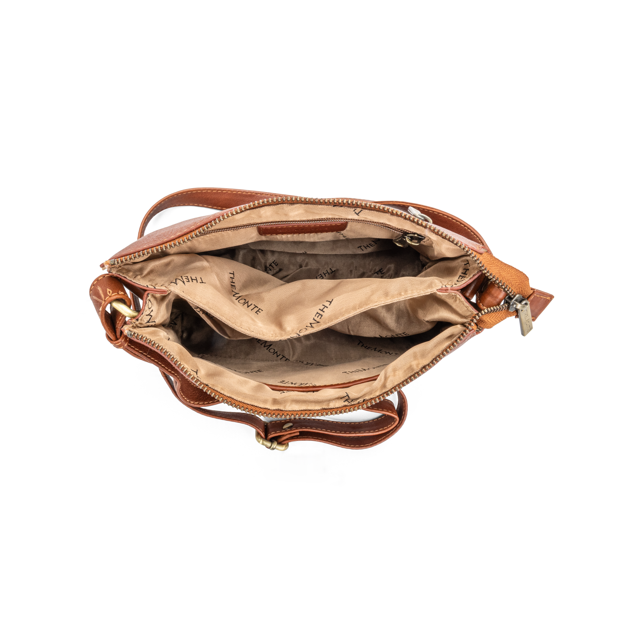 Clutch veske i skinn - Cognac