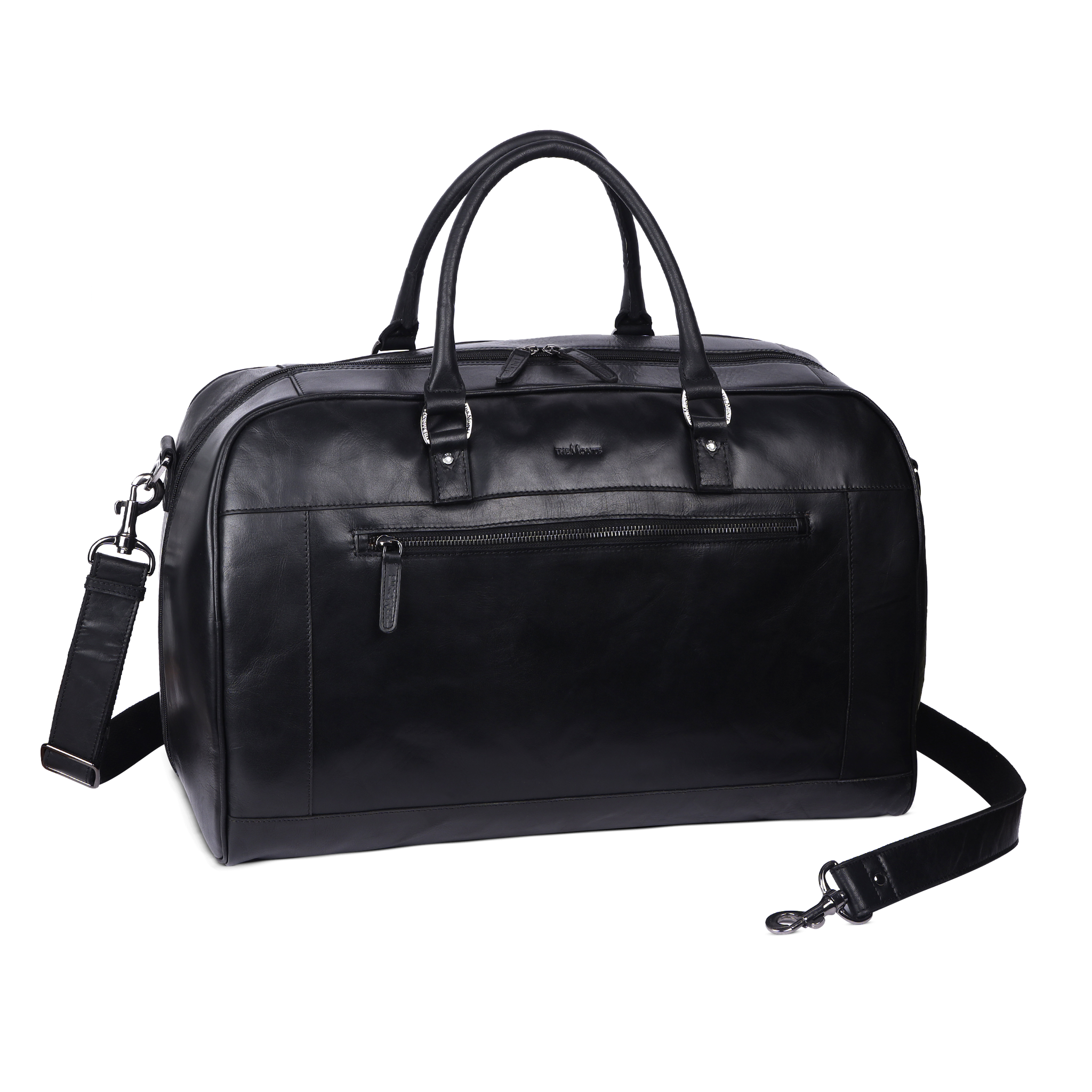Weekend bag large i skinn, 40 L - Svart