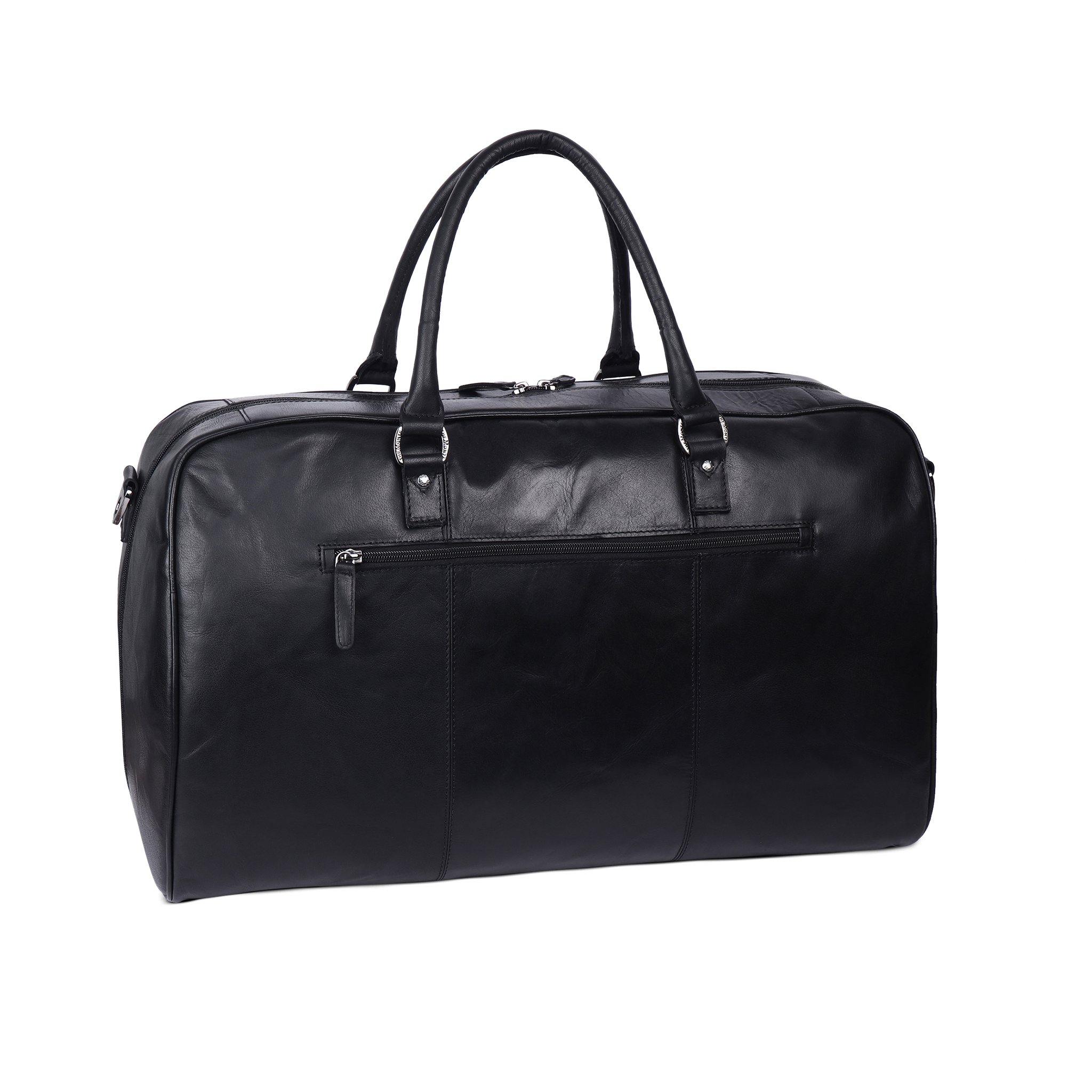 Weekend bag large i skinn, 40 L - Svart