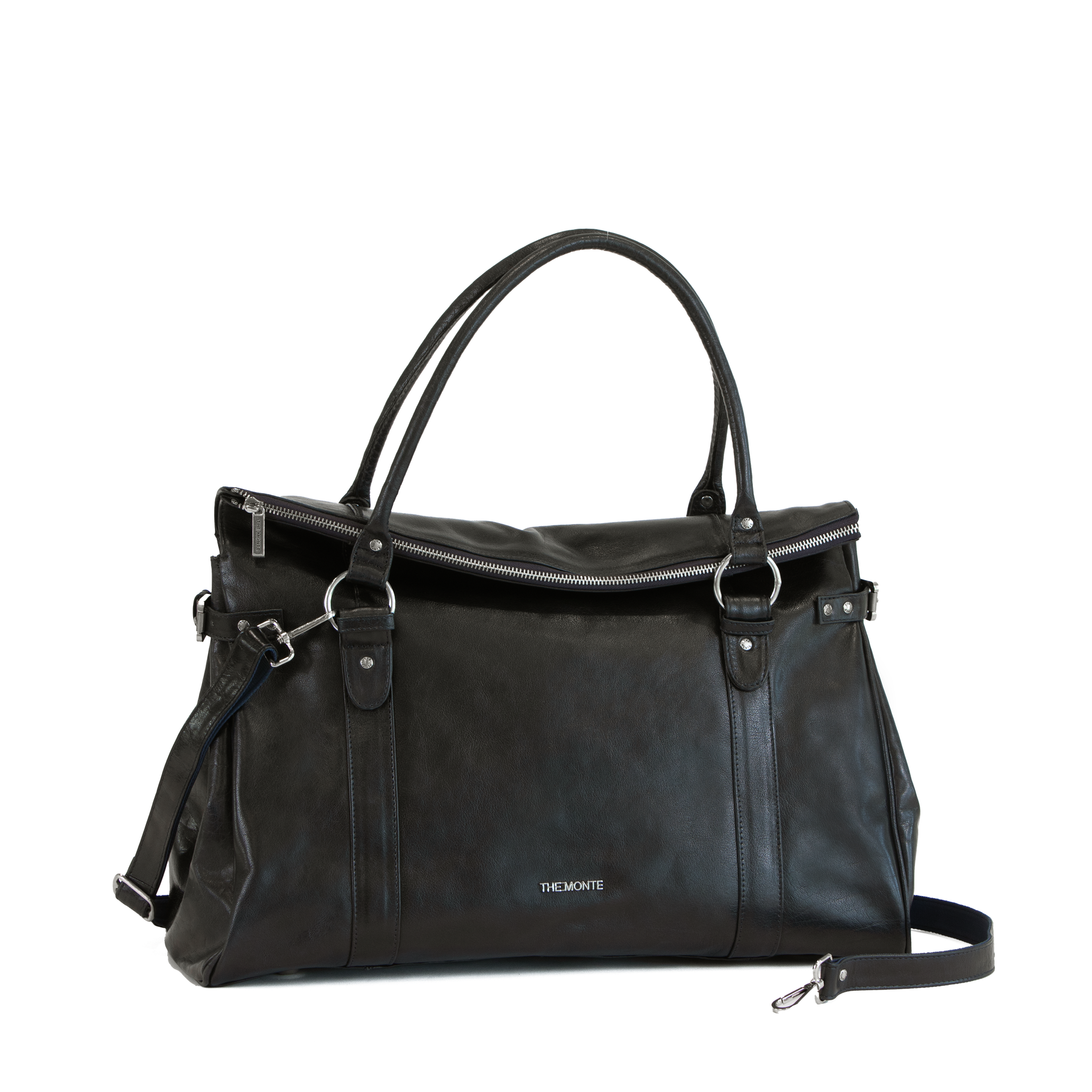 Weekendbag skinn - Svart