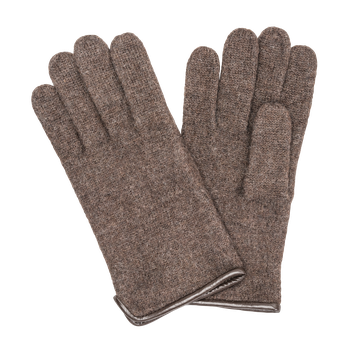 Herrehanske i 100% tovet ull Mørk brun
