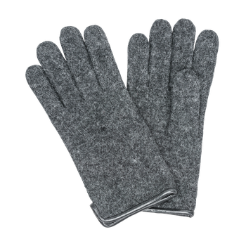 Herrehanske i 100% tovet ull Mørk grå