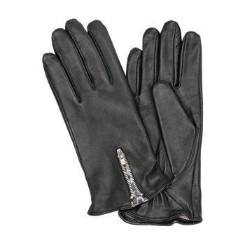 Damehanske Geiteskinn m/metallglidelås Black Leopard