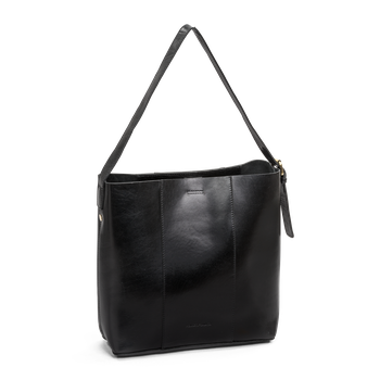 Bucket bag i skinn Svart