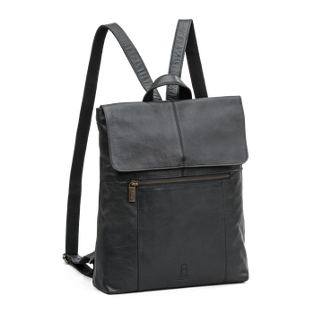 Ryggsekk med klaff, 11" Ryggsekk med klaff, 11" Svart