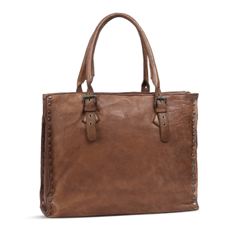 VINTAGE ROCKS Large tote Brun