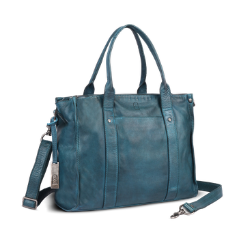 VINTAGE LOOK Medium totebag Petrol