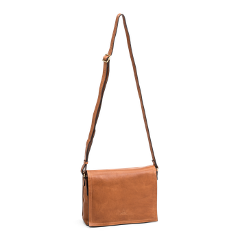 CASUAL CLASSIC Klaff skulderveske Tan