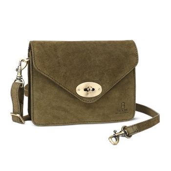 Chic Boho skulderveske i skinn Chic Boho skulderveske i skinn Grønn