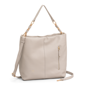 Barcelona Hobo i skinn Beige