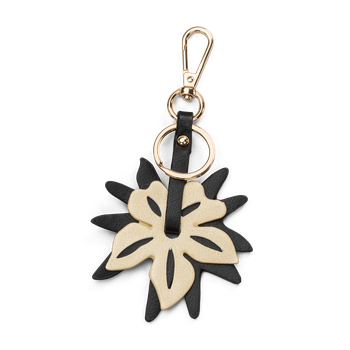 Bag charm/nøkkelring blomstermotiv Bag charm/nøkkelring blomstermotiv Sv/guld