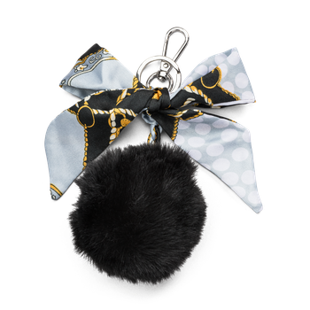 Bag charm/nøkkelring pelsball Bag charm/nøkkelring pelsball Svart