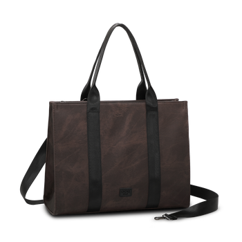 Håndveske i tote bag-modell Brun