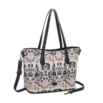 Flora Totebag Blue Pattern