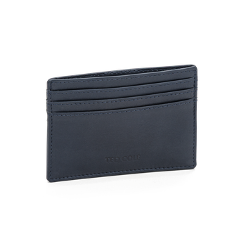 Kortholder i skinn Vintage Navy