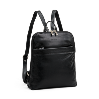 Ryggsekk liten i skinn Svart