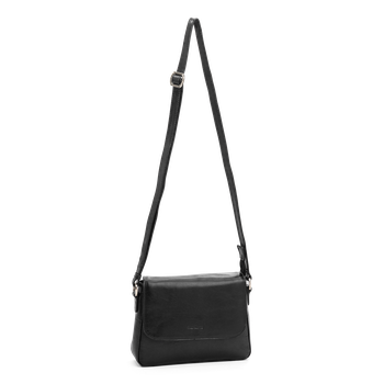 Crossbody-veske i skinn Svart