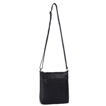 Crossbody-veske i skinn Svart