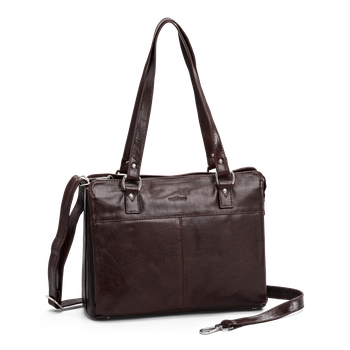 Tote bag medium i skinn Tote bag medium i skinn Brun