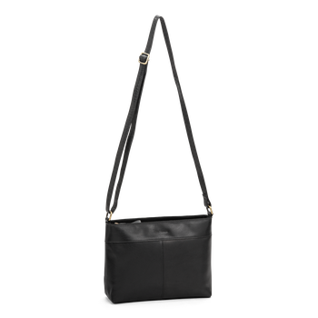 Skulderveske i skinn Svart