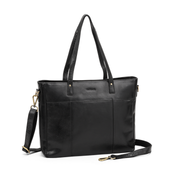 Totebag A4  i skinn Svart