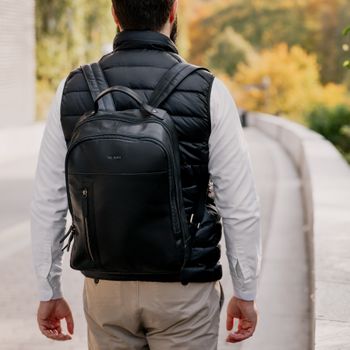 Ryggsekk 13,3" skinn Svart