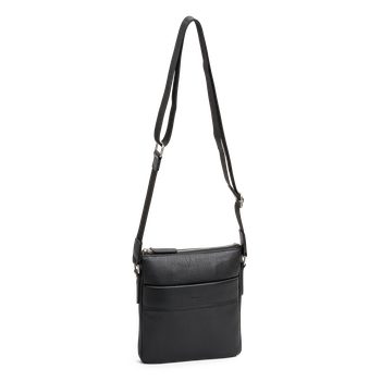 Crossbody i skinn Svart