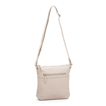 Crossbody-veske medium i skinn Beige