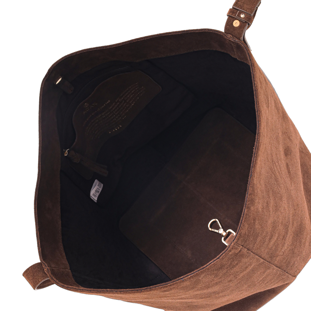 Dahlia Rozzano skulderveske i semsket skinn