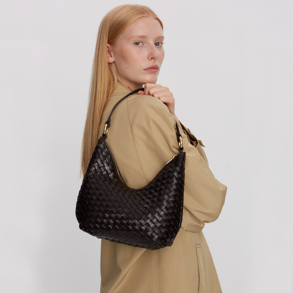 Mona Salerno skulderveske i flettet skinn