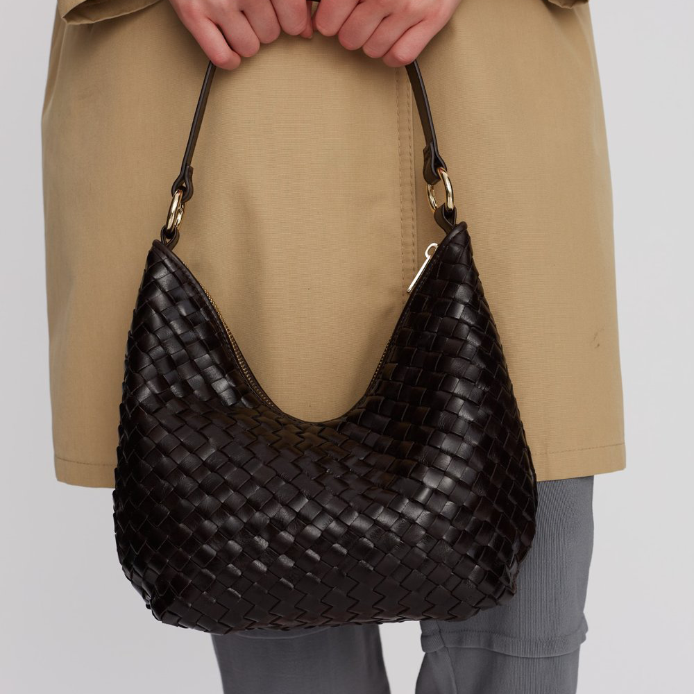 Mona Salerno skulderveske i flettet skinn