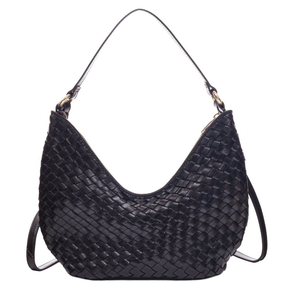 Mona Salerno skulderveske i flettet skinn