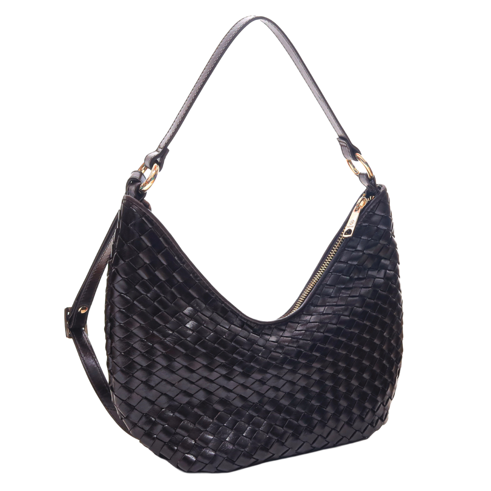 Mona Salerno skulderveske i flettet skinn