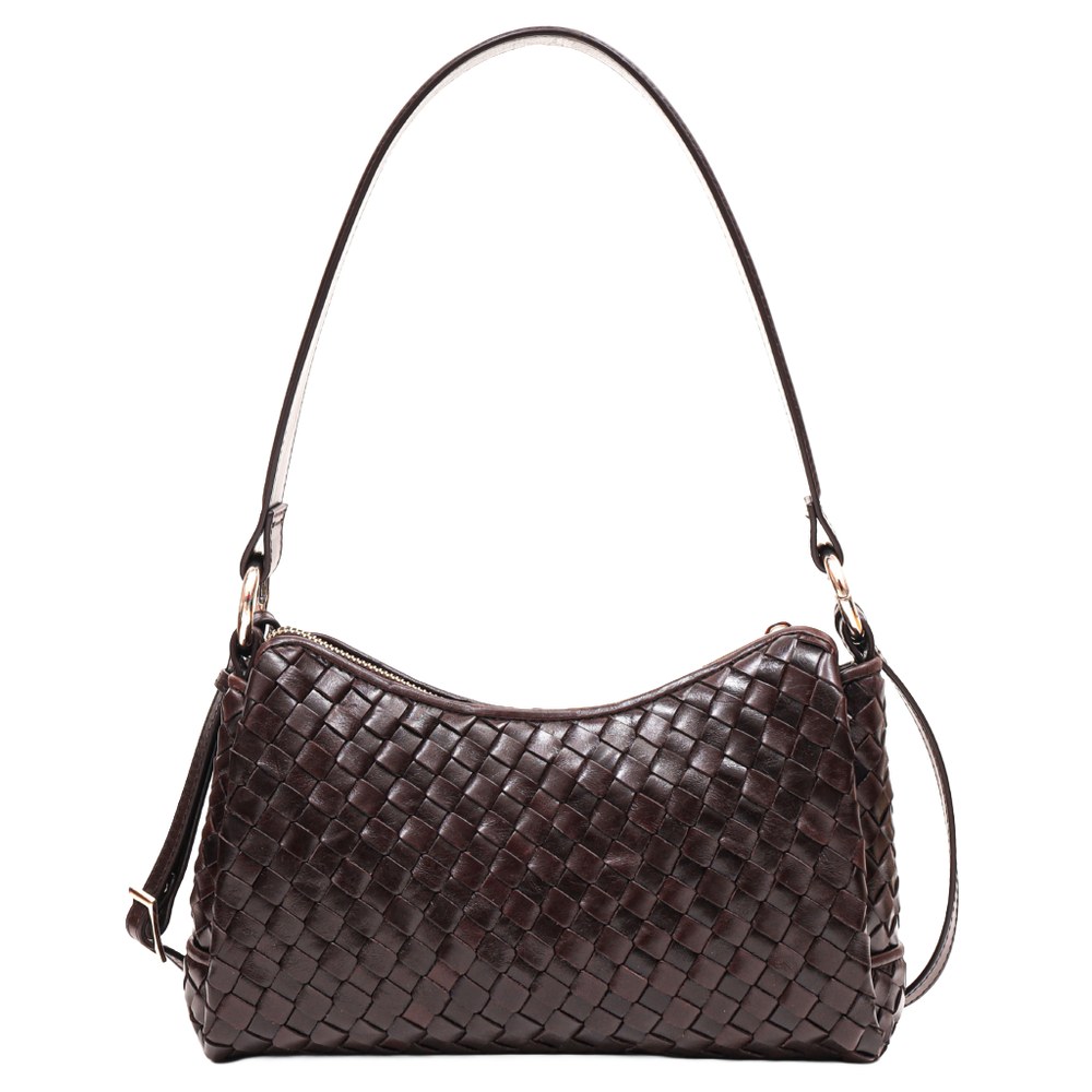 Eleonora Salerno skulderveske flettet skinn