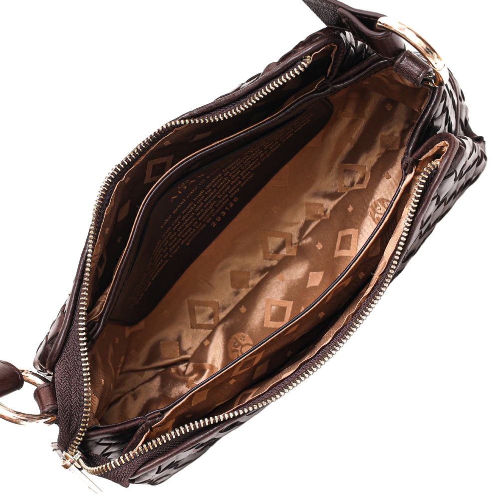 Eleonora Salerno skulderveske flettet skinn