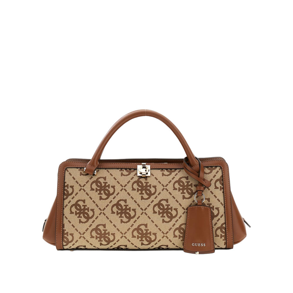 Audrrey logo girlfriend satchel håndveske - Latte Brown