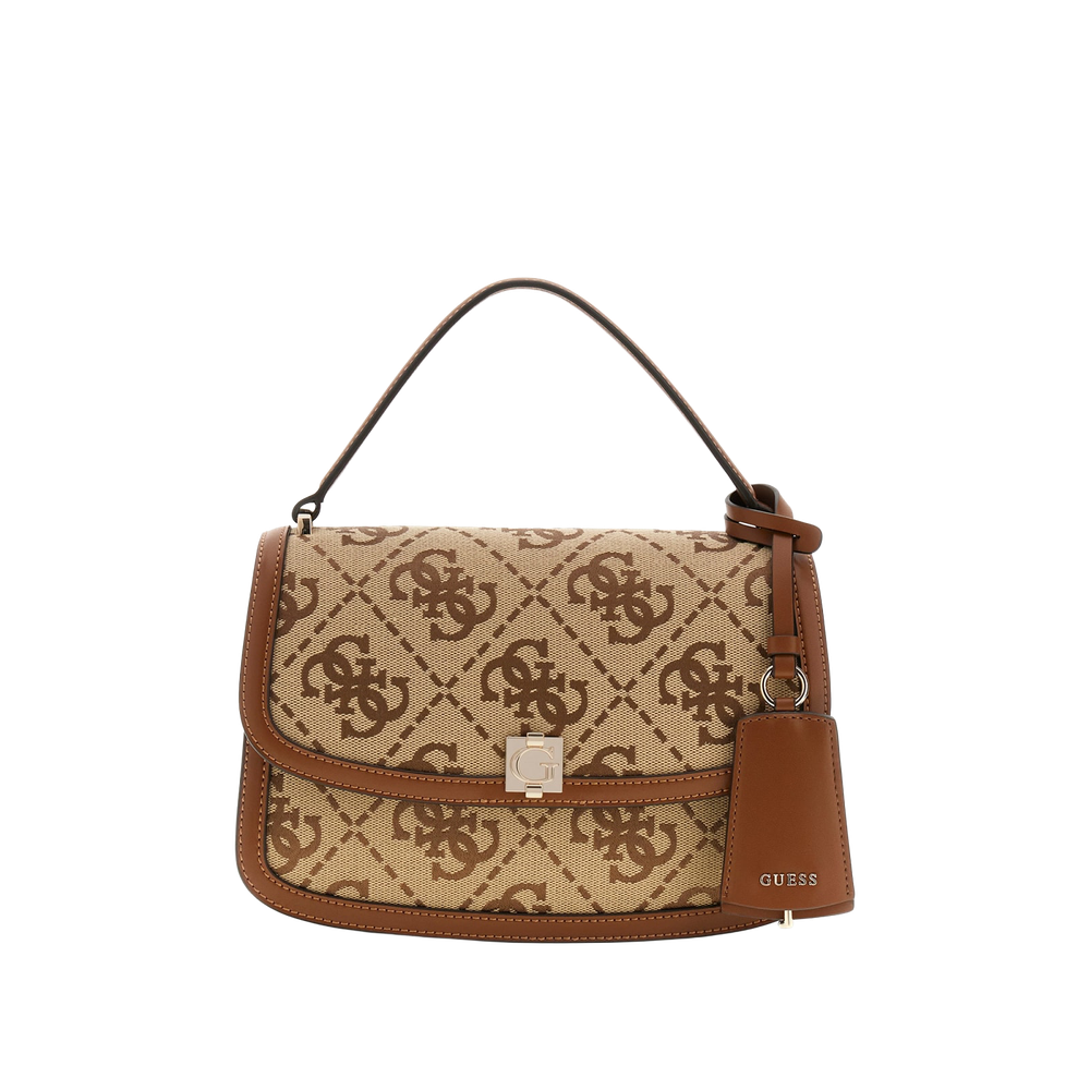 Audrey logo flap håndveske - Latte Brown