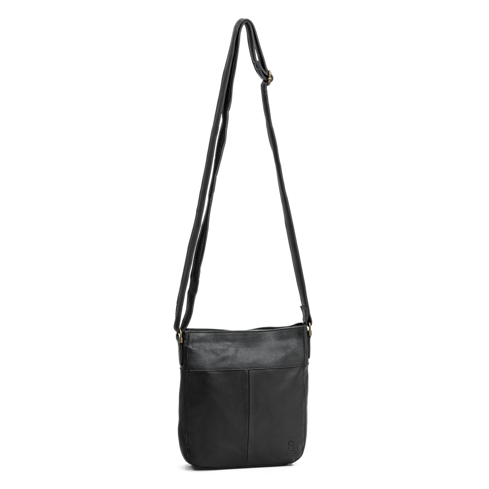 Crossbody i skinn - Svart