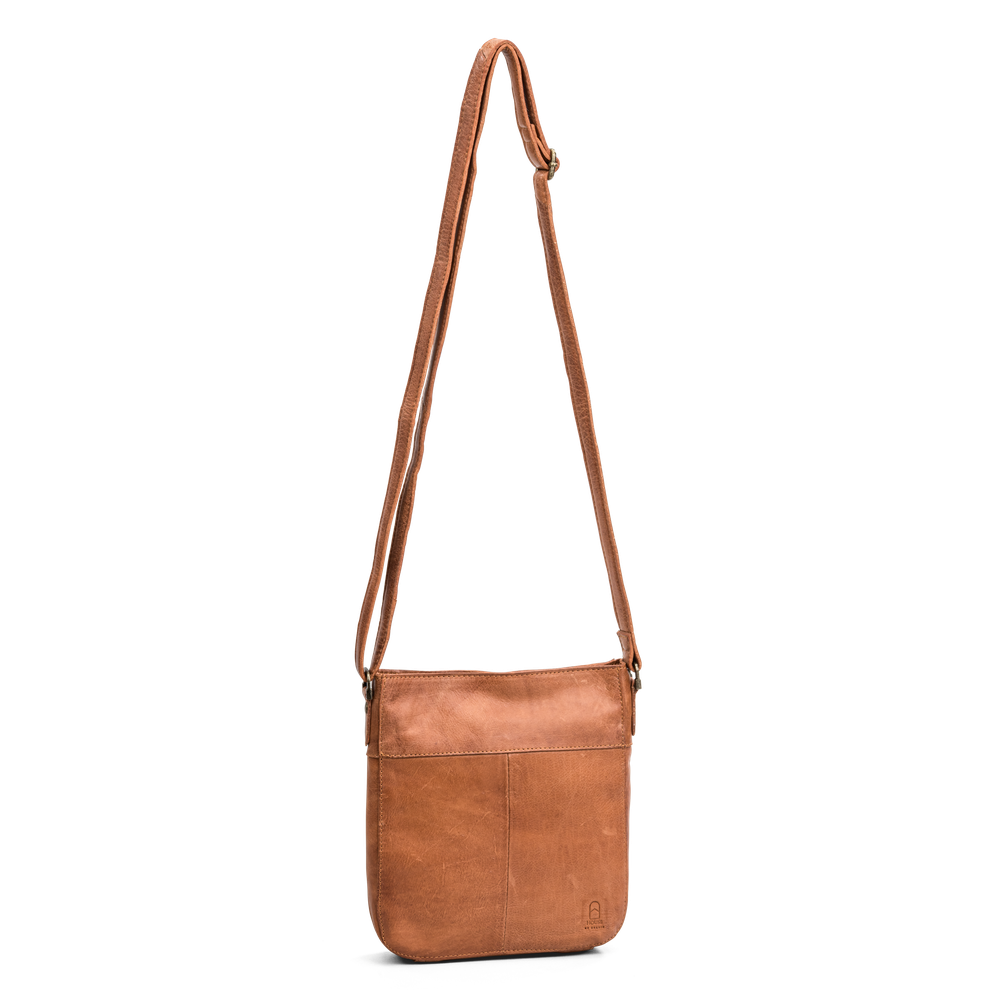 Crossbody i skinn - Brun