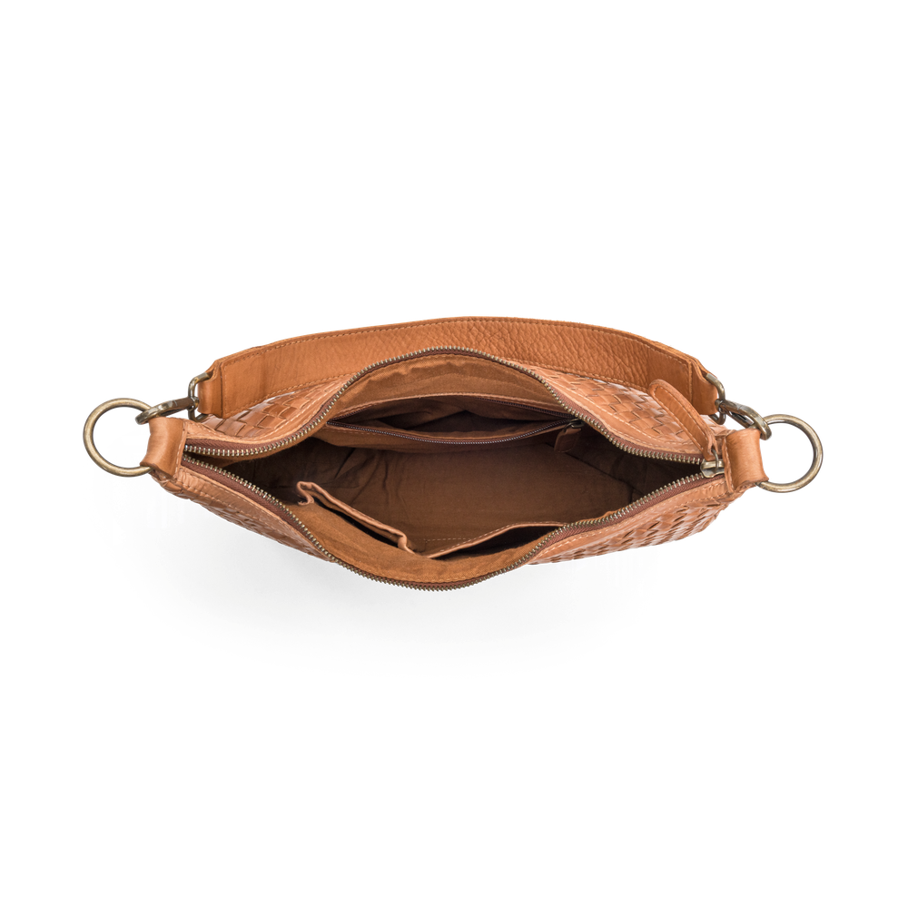 Flettet hobo-veske i skinn Flettet hobo-veske i skinn