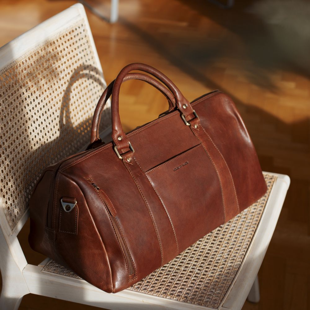 Weekend bag i skinn Weekend bag i skinn