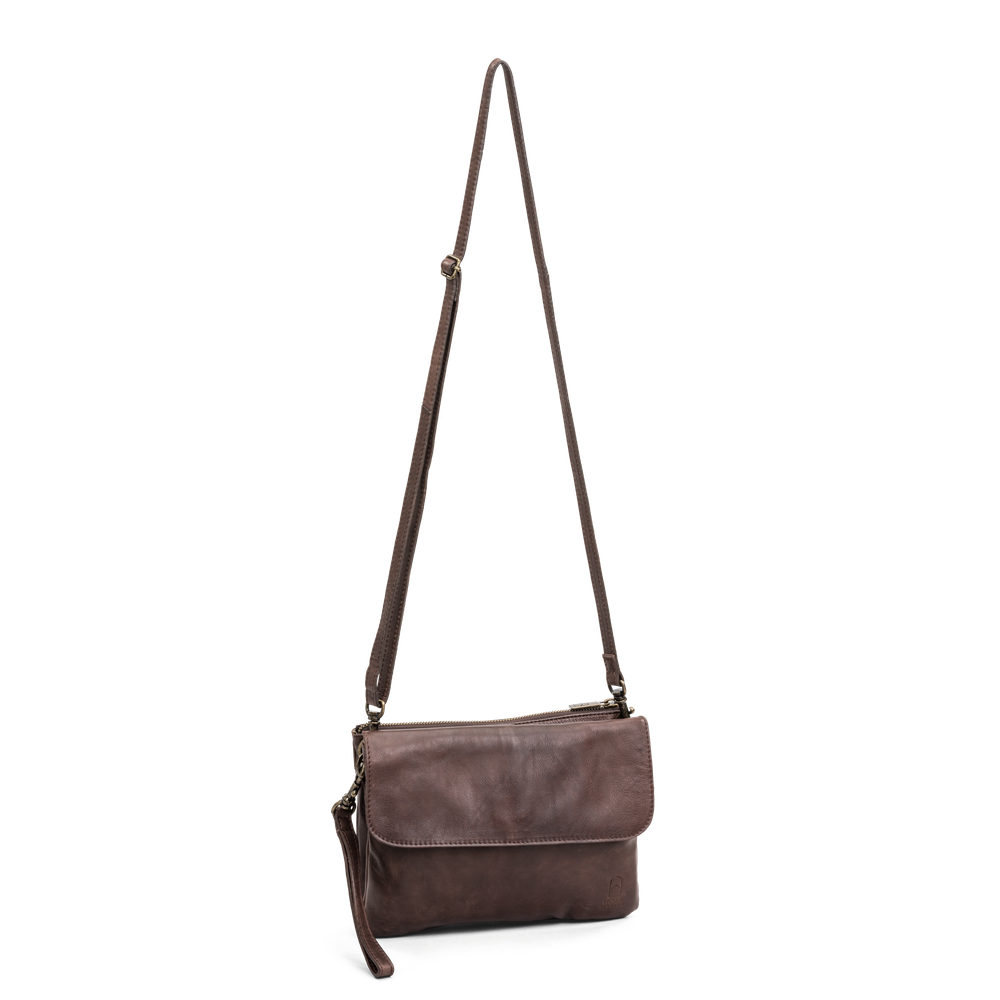 AMSTERDAM Clutch/skulderveske - Mocca
