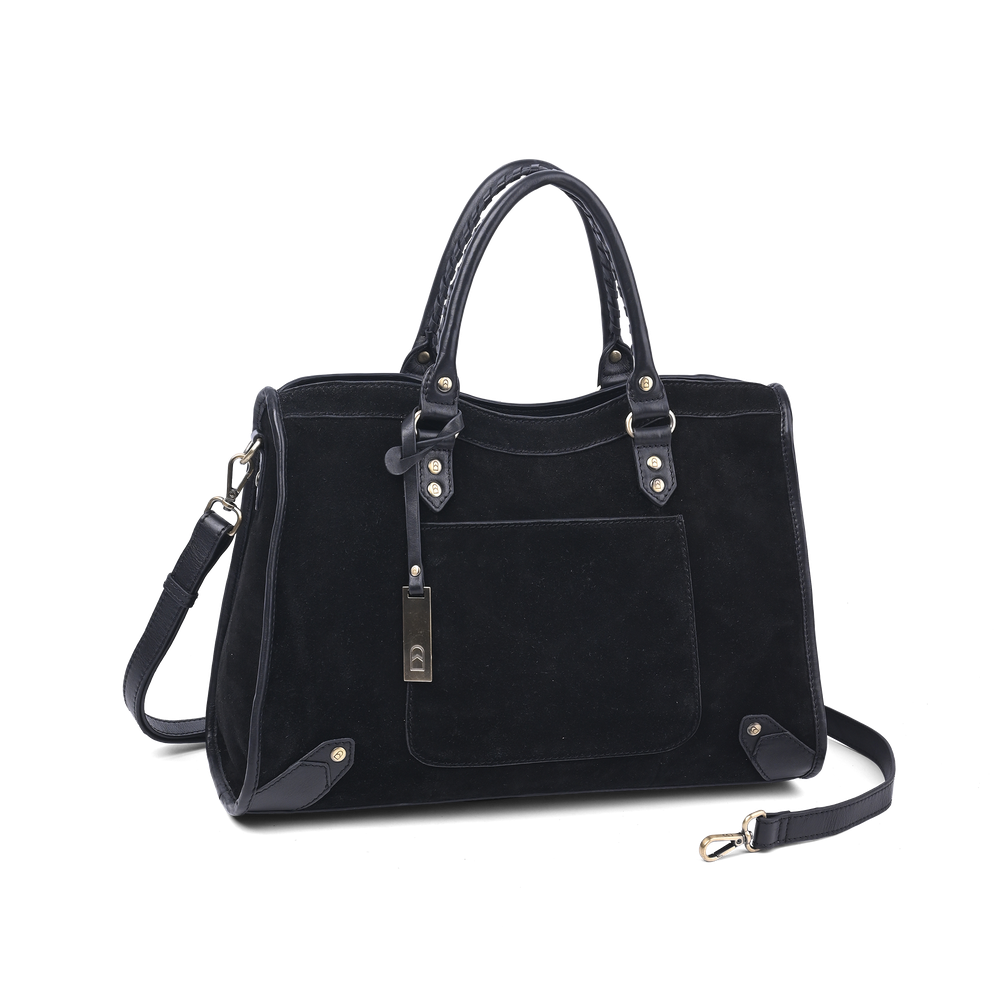 Vintage Look tote bag i skinn - Svart