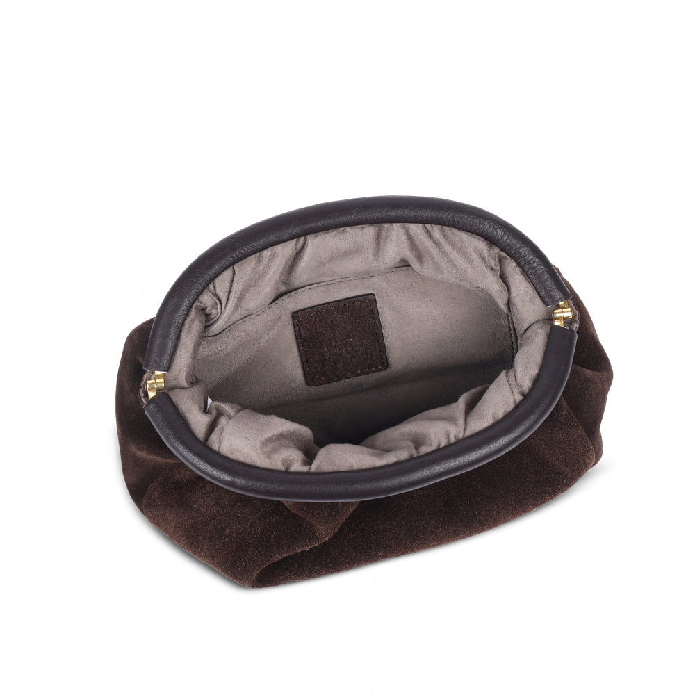 Chic Boho clutch i semsket skinn