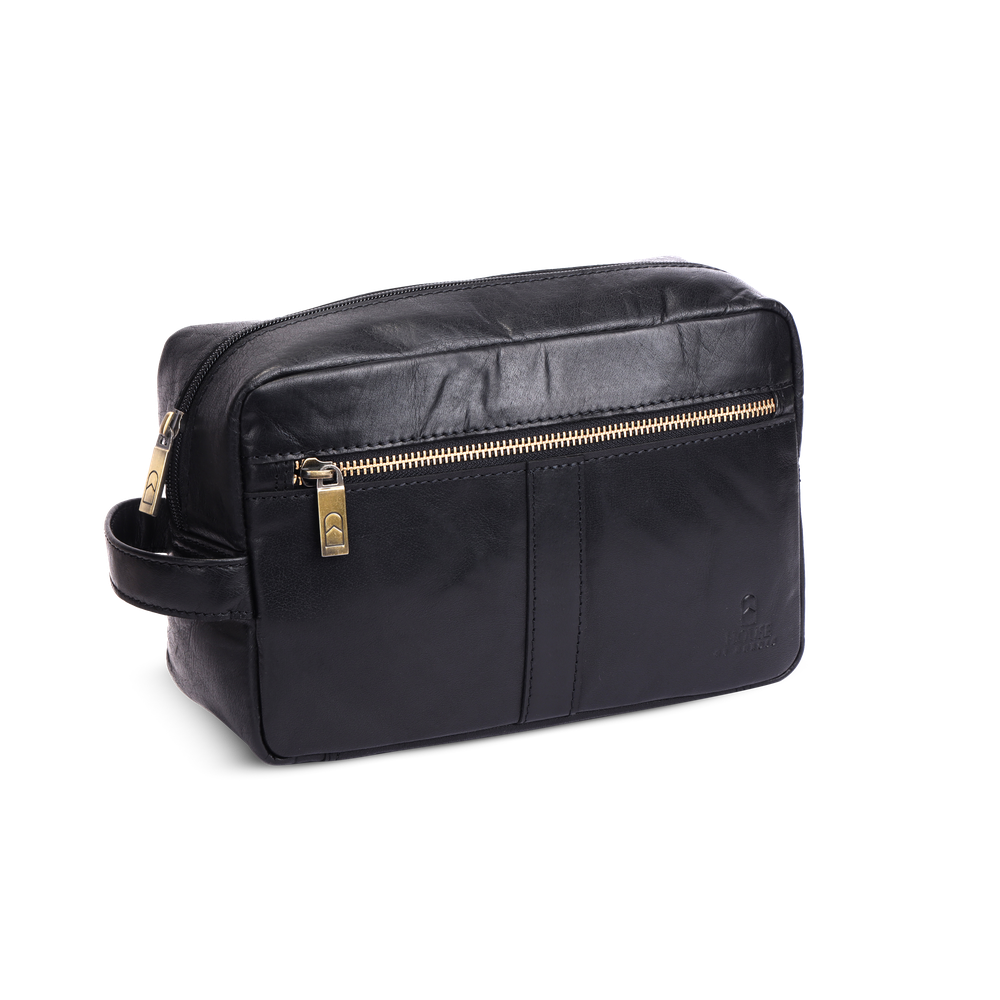 Toalettveske i skinn