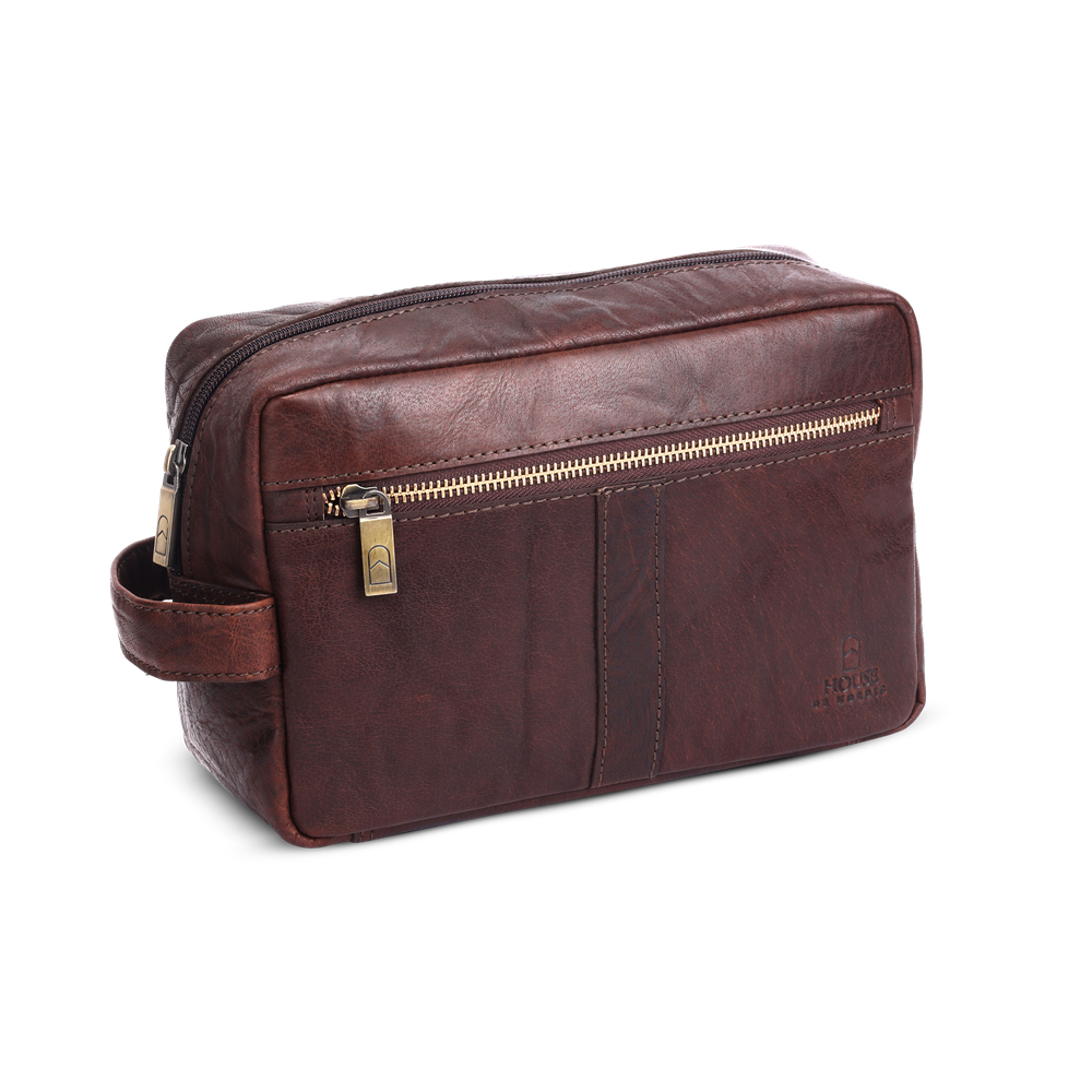 Toalettveske i skinn